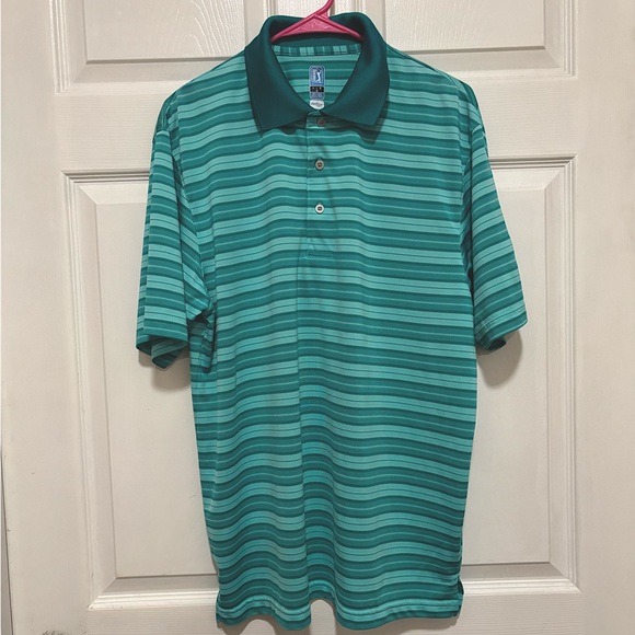 PGA tour men’s short sleeve collared short sleeve collar size large airflux - Picture 1 of 10